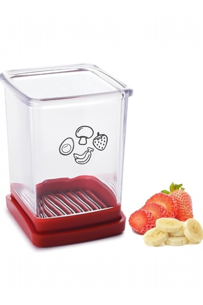 Yenigeldi 2 Adet  Meyve Sebze Dilimleme Paslanmaz Çelik Bardak Dilimleme Yumurta Dilimleme