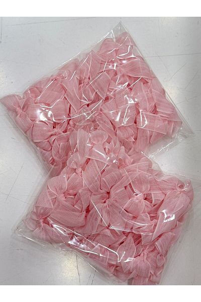 LAYLAEVENTS Linen Ribbon Ready Bow -20 Pieces-Pink