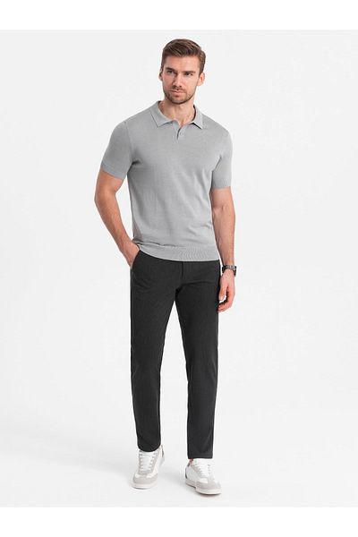OMBRE Elegante Herren Chinohose SLIM FIT - Graphit V2 OM-PACP-0191 S