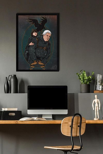 Saturn Game of Thrones Bran Hodor Framed Painting - Game of Thrones Tv Series Poster Painting
