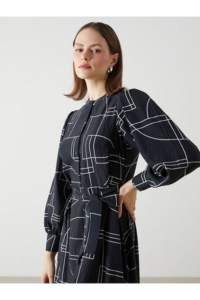 LC Waikiki Crew Neck Print Women's Dress - S5Gf13Z8