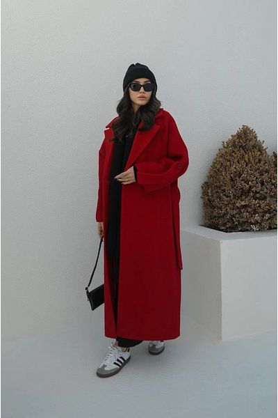 My Blog Red Merida Stamp Coat - 510102