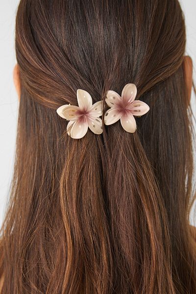 Stradivarius Set of 3 floral hair clips
