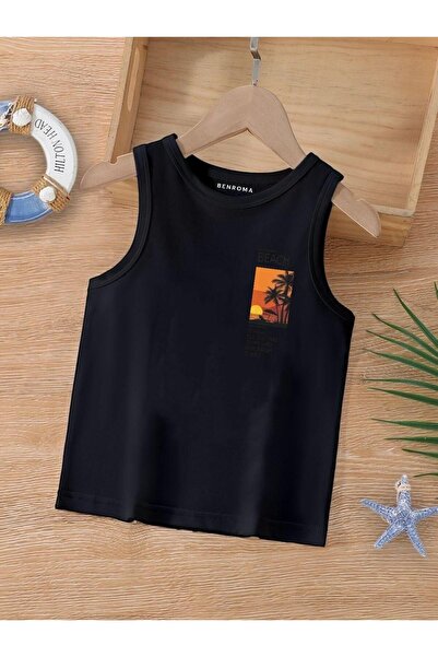 BENROMA CRTANI LIK ŠTAMPANA DEČIJA MAJICA BEZ RUKAVA