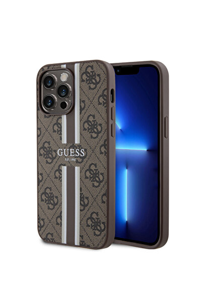 Guess iPhone 15 Pro Max Kılıf Guess Lisanslı Magsafe Şarj Özellikli 4G Şerit ...