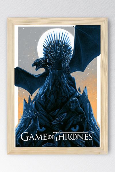 Saturn Game of Thrones Framed Table - Game of Thrones Series Poster Art Print