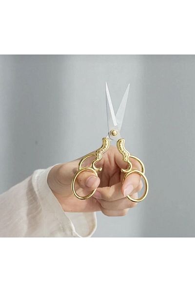 OZN AKSESUAR Gold Colored Promise Engagement - Sewing Embroidery Scissors