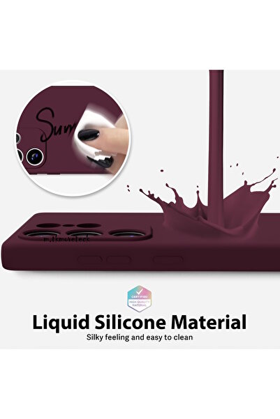 m.tk moveteck Galaxy S25 Ultra Kılıf Lansman Kamera Korumalı içi Kadife Yumuşak Renkli Silikon Mat Hisli