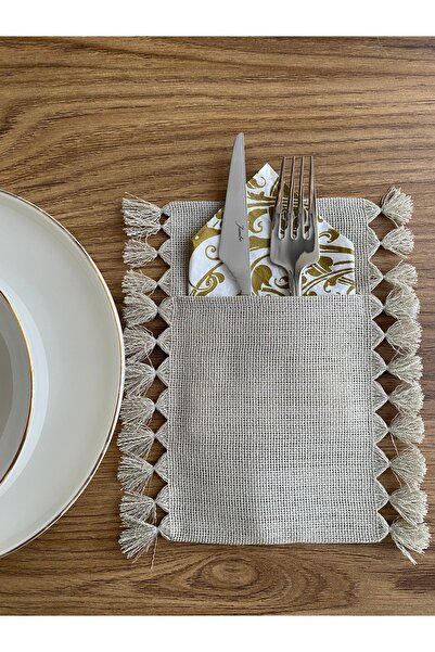 tubaatasarim Püsküllü Kaşıklık Gri 19*17