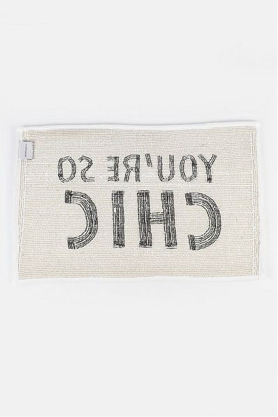 Bcbgeneration Tufted Cotton Bath Mat 47 H x 71 L cm, White and Black