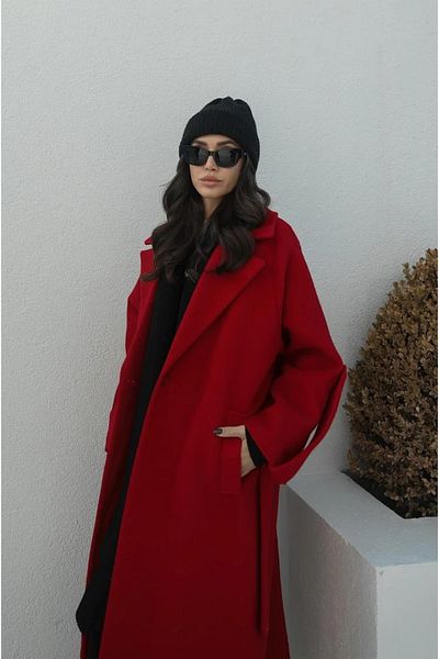 My Blog Red Merida Stamp Coat - 510102