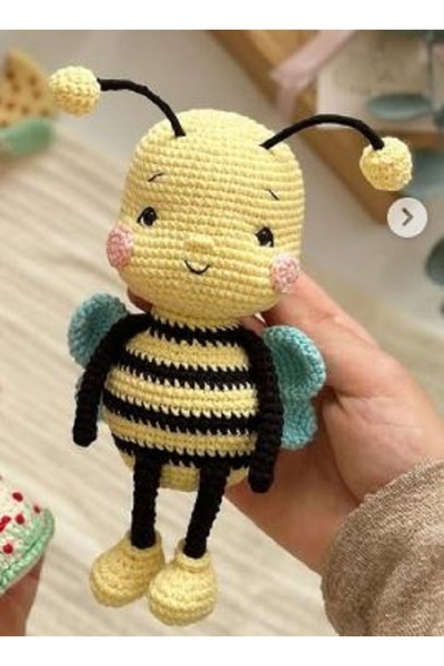 designbyoykum Oyun Arkadaşı Amigurumi Oyuncak Arı Maya (EL ÖRGÜSÜSÜDÜR)