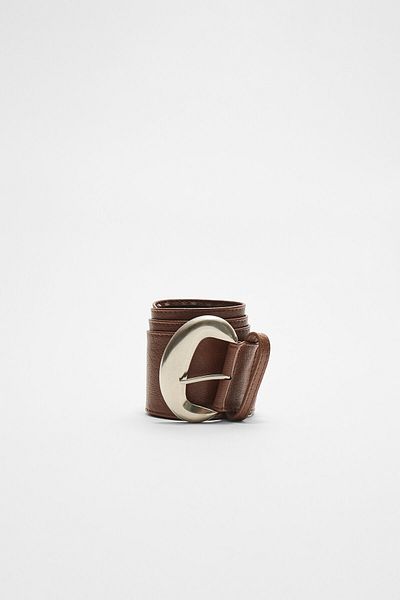 Stradivarius Wide belt with semi-spherical buckle