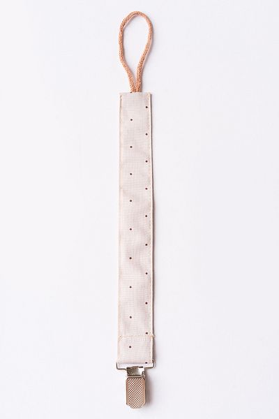 MyVera Khaki Mink Polka Dot - 3-Piece Daisy Pacifier Chain Set