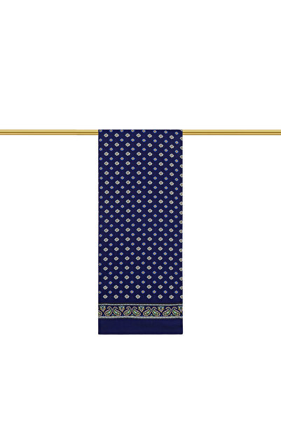 Bursa İpek Чорно-синій шарф з візерунком для чоловіків