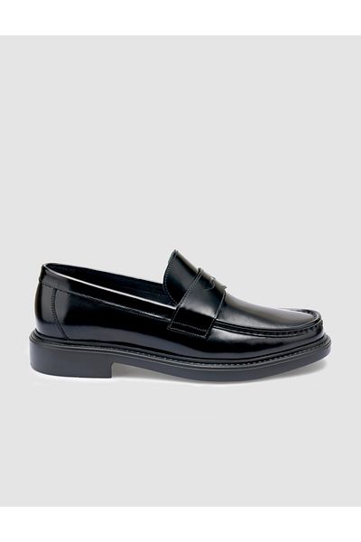 Cabani 100% Opening Genuine Leather Black Men's Loafer