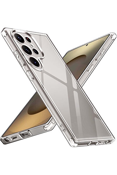 m.tk moveteck Galaxy S25 Ultra Kılıf Kamera Çıkıntılı Korumalı Renksiz Yumuşak Şeffaf Silikon Kapak