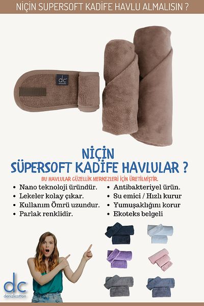 velvettowels Σετ πετσετών μπάνιου Supersoft Velvet Special για Beauty Centers 70x140 cm Κεφάλι 50x90 cm Μπαντάνα 8x70 cm