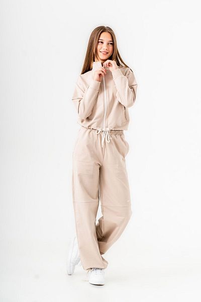 HAUSEkids Σετ φόρμας για κορίτσια 8-14 ετών My Love Design - Latte Color