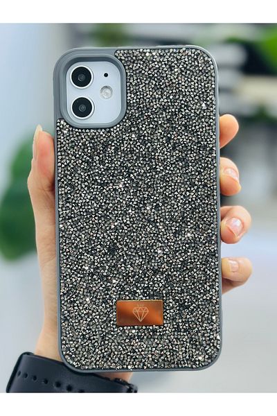 Go Aksesuar حافظة سيليكون متوهجة بتصميم ألماس متوهجة بالألماس متوافقة مع هاتف Iphone 11