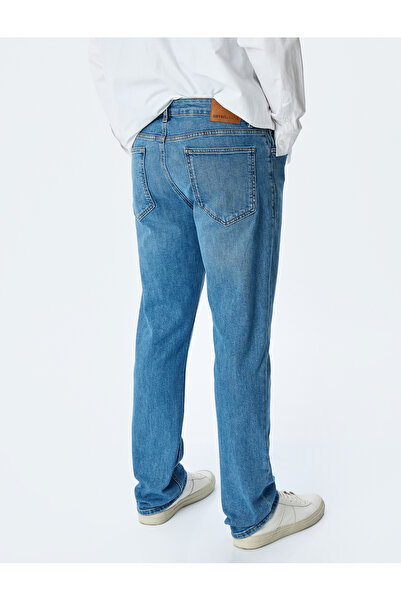 Koton Normal Bel Pamuklu Straight Fit Jean Pantolon - Mark Jean
