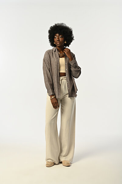 Orfeo Negro ΓΥΝΑΙΚΕΙΟ ΜΠΛΟΥΖΑ ΜΕ ΜΟΝΗ ΤΣΕΠΗ ΚΑΦΕ OVERSIZE