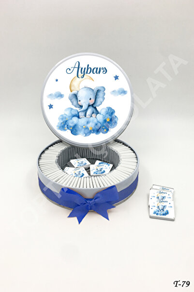 KAKAO AĞACI 100 Adet Ayda Fil Erkek Bebek Çikolatası