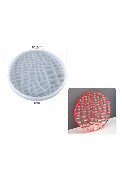 HOBİFLEX EPOKSİ REÇİNE SİLİKON KALIP İTHAL TAŞ MOTİFLİ BARDAK ALTLIĞI TAŞ TOZ...