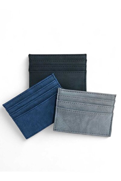 LEXA Γκρι θήκη για κάρτες Μπροστινή πίσω χορδή