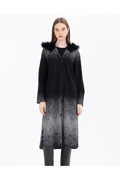 SEÇİL Середньої довжини куртка, з капюшоном, зі штучного хутра