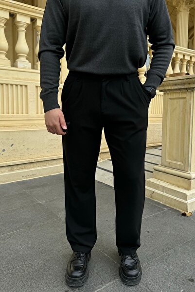 wamoss 2025 Double Pleated Relaxed Fit Classic Wide Leg Baggy Pants Pl11