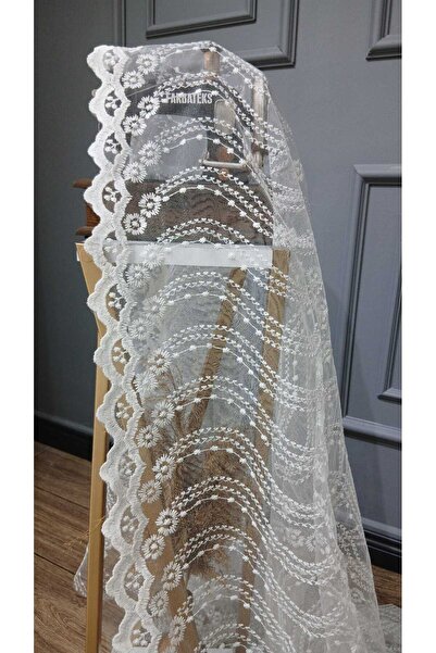 farbateks Embroidery New Eco Series Ivy Pattern Embroidery 3 Layers Pleated Tulle Curtain