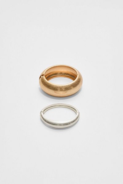 Stradivarius Set of 2 maxi metal bracelets
