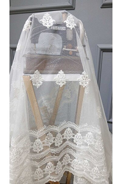 Brillant Model de împrăștiere cu broderie pentru fustă, stil modern, perdea din tul pliat în 2 straturi