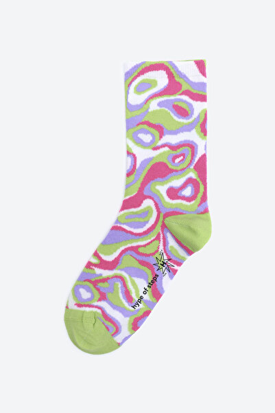 Hype of Steps Flow - Desenli Çorap