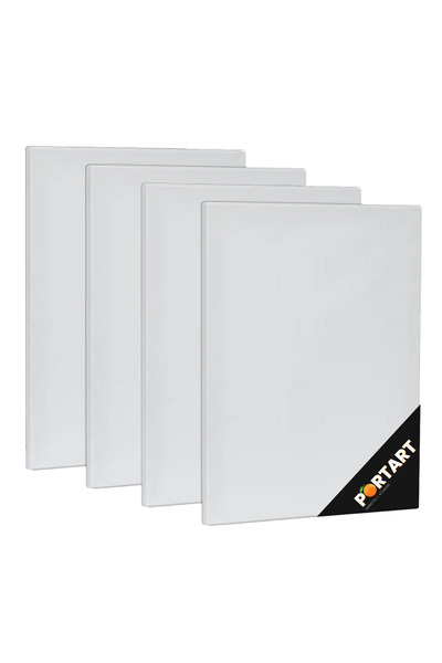 PORTART Tuval %100 Pamuk 40x120 cm 4'lü Paket