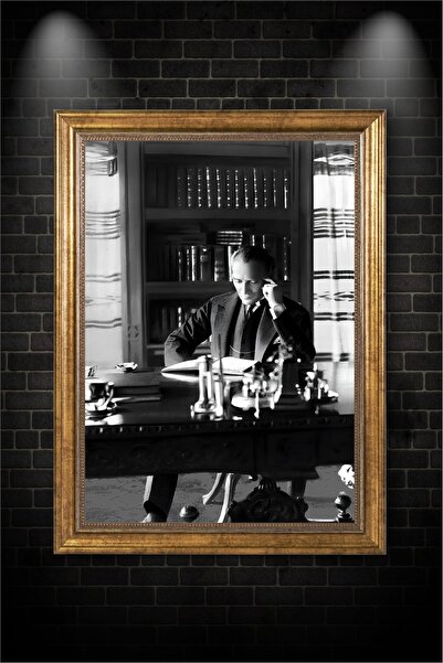 beedene Çerçeveli Atatürk Portresi Atatürk Tablo