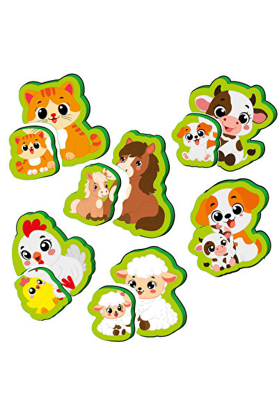 yükselen zeka İlk Pofidik Magnet Puzzle - Çiftlik Hayvanları