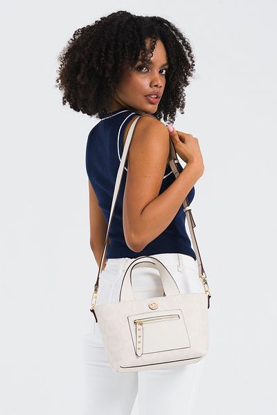 U.S. Polo Assn. Women's Messenger Bag Ecru - Us25150