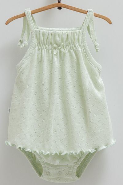 Caramell Baby Girl Rope Strap Gilet with Bottom Straps 100% Cotton 2025 Summer Season