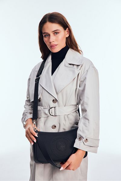 U.S. Polo Assn. Geantă neagră de umăr pentru femei Us25272