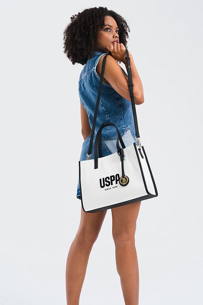 U.S. Polo Assn. Geantă albă de umăr pentru femei Us25311