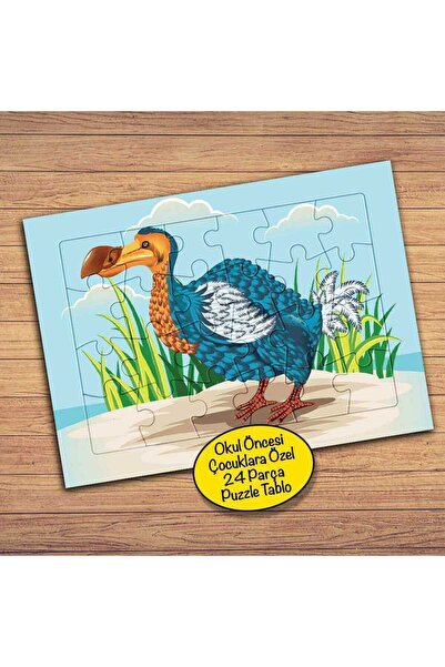 Asilmeydan Sevimli Dodo Kuşu Çocuklara Özel Puzzle Yapboz Tablo-Pz108