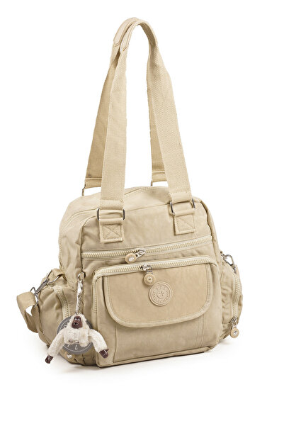 İMAKS Geantă de umăr de mână Poștaș pentru femei - Impermeabilă, cu mai multe compartimente, Dimensiune mare - Crem 12-5E