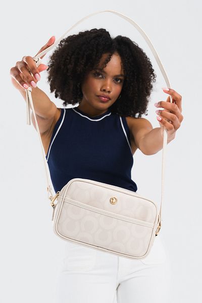 U.S. Polo Assn. حقيبة كتف نسائية موديل Us25169 إكرو