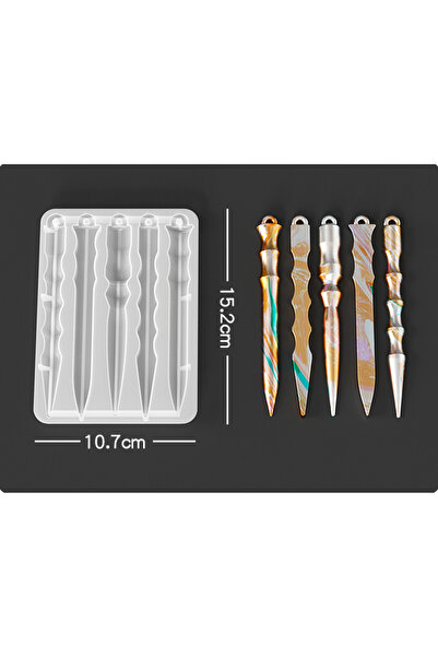 HOBİFLEX EPOKSİ REÇİNE SİLİKON KALIP İTHAL DART FİGÜR ANAHTARLIK KALEM SİLİKON KALIP HB5021-0087