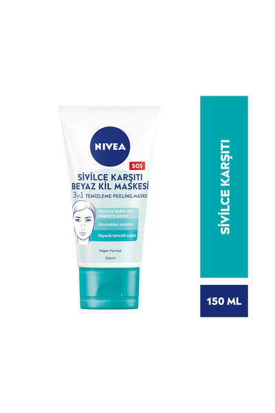NIVEA Karşıtı 3'ü 1 Arada Beyaz Kil Maskesi 150 Ml