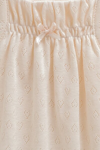 Caramell Baby Girl Rope Strap Gilet with Bottom Straps 100% Cotton 2025 Summer Season