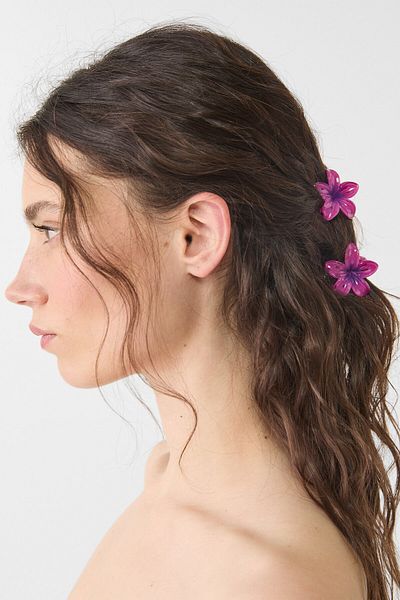 Stradivarius Pack of 3 floral hair clips
