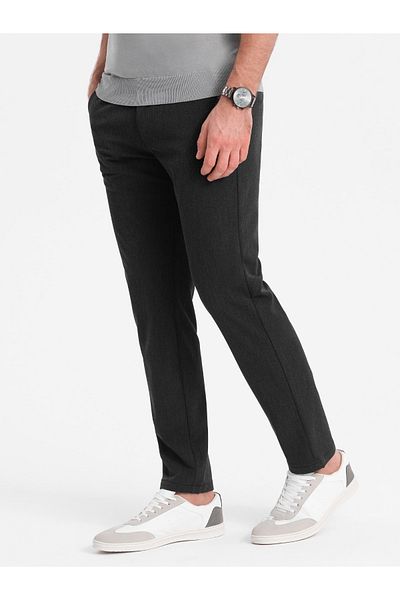 OMBRE Elegante Herren Chinohose SLIM FIT - Graphit V2 OM-PACP-0191 S